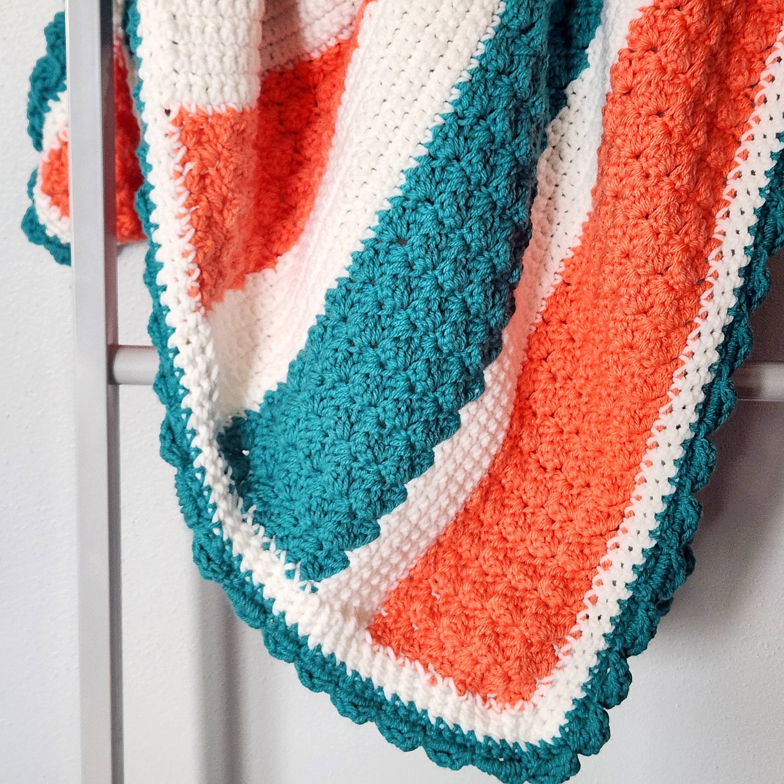 Blanket Stitch Lapghan Crochet PATTERN / Easy Crochet Blanket /PDF