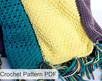 Tunisian Crochet Blanket Pattern: Easy Lapghan Afghan (PDF Pattern)