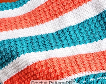 Blanket Stitch Crochet Pattern: Easy Lapghan Afghan (PDF Pattern)