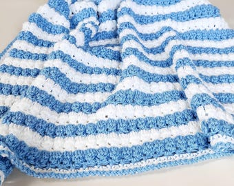Cluster Stitch Crochet Baby Blanket PATTERN: Easy Beginner Afghan (PDF Pattern)