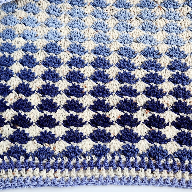 Interlocking Shell Stitch Crochet Blanket PATTERN / Easy Crochet