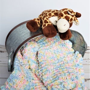 Waffle Stitch Baby Blanket Crochet PATTERN / Easy Crochet Blanket /PDF Crochet Pattern / Gender Neutral Baby Blanket Pattern / Baby Blanket image 4