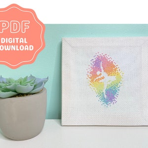 Dancer Cross Stitch Pattern - PDF Digital Download - Tutu Design