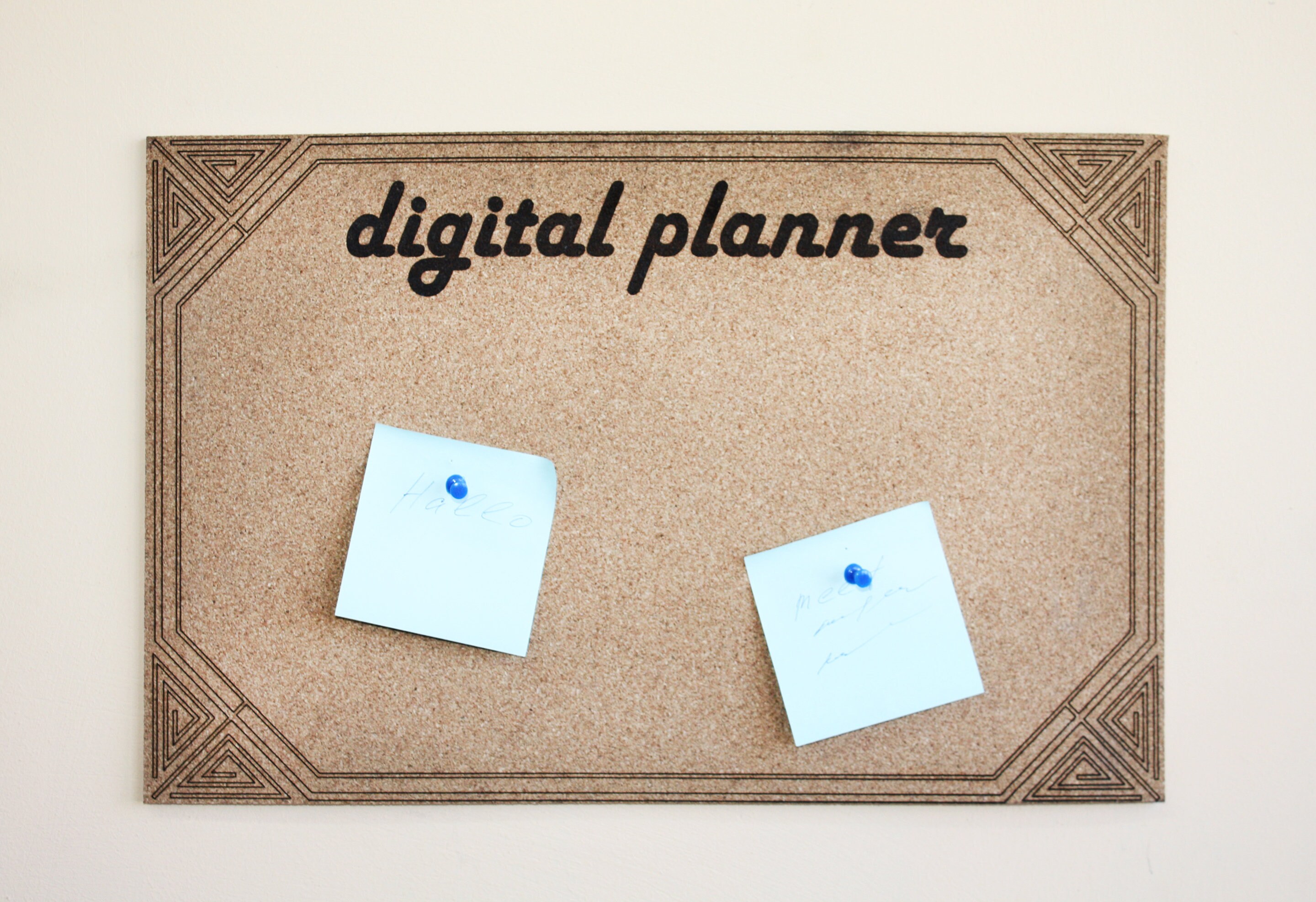 PIN CORK BOARD planner for organizing a workplace in the Etsy