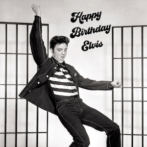 Carte d'anniversaire Elvis, joyeux anniversaire Elvis