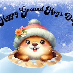 Ground Hog's Day Postcard