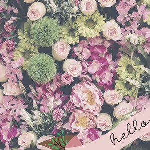Vintage Blumen Postkarte