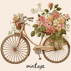 Vintage Fahrrad Postkarte oder Notecard