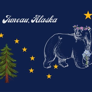 Juneau Alaska Postcard, Alaska Souvenir, Greetings from Alaska, Collectible State Capital Postcard