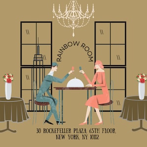 Iconica cartolina del ristorante di New York City - The Rainbow Room