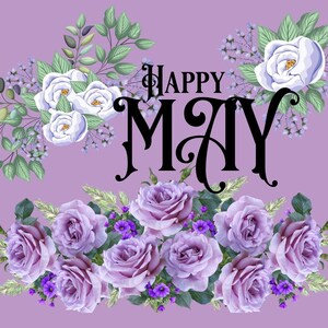 Glücklich Mai Postkarte, Blume und Frühling Themenkarte, Sammler Monate des Jahres Postkarten