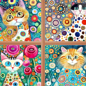 Funky Four Cats Postkarte