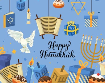 Happy Hanukkah Postcard