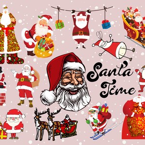 Cartão Postal de Natal da Hora do Papai Noel