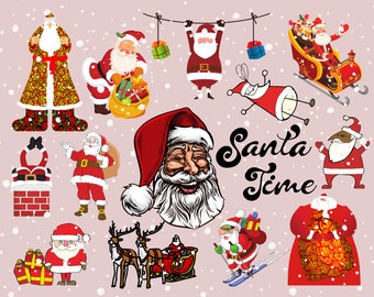 Santa Time Christmas Postcard