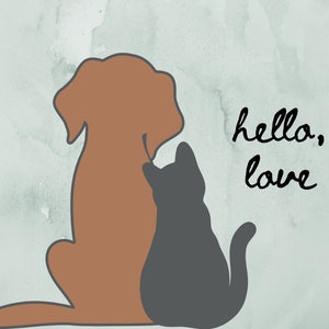 Hello, Love Postkarte