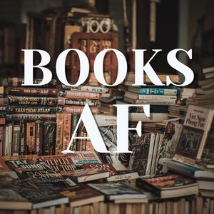 Books AF, Fantastic Book Postcard, Books are Life Postcard, gift for writer, postcard for readers