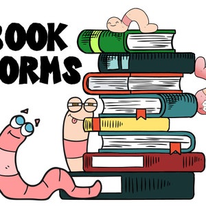 Book Worm Postcard, Book Lover Postcard