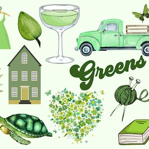Carte postale verte