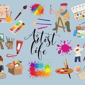 Cartolina di vita dell'artista, regalo per artista, cartolina per artisti, scambio di cartoline, carta postale lumaca, anima di una cartolina d'artista