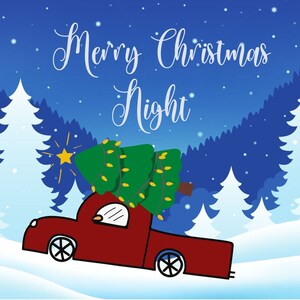 Cartão Postal de Natal Feliz Noite de Natal