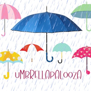 Regenschirm Postkarte, Umbrellapalooza, für die Liebe zum Regen