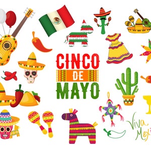 Cartão postal de Cinco de Mayo, convite para festa de Margarita, convite para festa mexicana, cartão de comemoração de Cinco, cartão de independência mexicana
