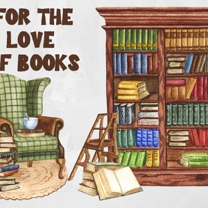 For the Love of Books Postkarte, Book Lover Postkarte