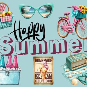 Postal de feliz verano