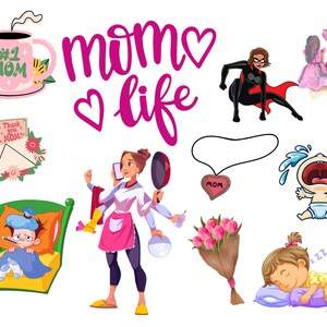 Postal de la vida de mamá, las mamás son superhéroes