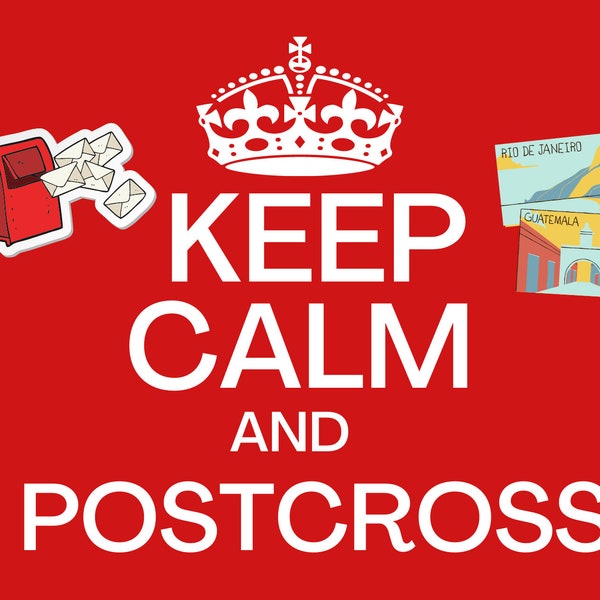 Keep Calm and Postcross Postcard