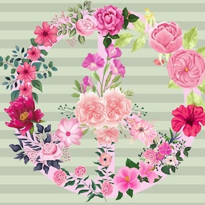 Bonita postal de signo de paz