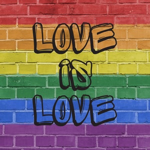 Liebe ist Liebe Postkarte, ein Verbündeter Postkarte, LGBTQ Postkarte, stolz Emonat Wertschätzung