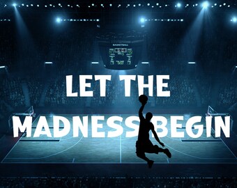 March Madness Basketball Postcard