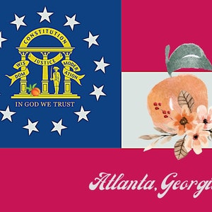 Atlanta Georgia Postcard, Georgia Souvenir, Greetings from Georgia, Collectible State Capital Postcard