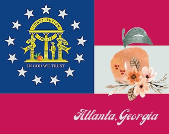 Atlanta Georgia Postcard, Georgia Souvenir, Greetings from Georgia, Collectible State Capital Postcard