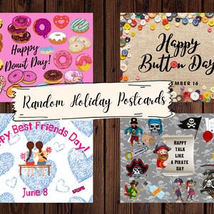 Cuatro paquetes de postales navideñas aleatorias, postales de cruce postal, proyecto Pen Pal, postales coleccionables, regalo para coleccionistas de postales