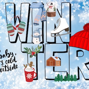 Funky Winter Winterzeit Postkarte