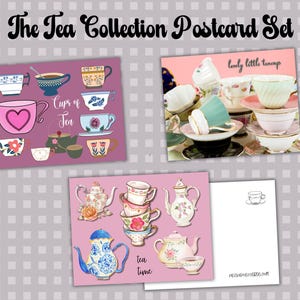 Lot de trois cartes postales de la collection Tea