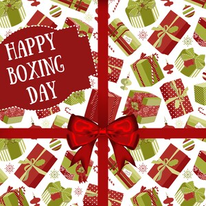 Tarjeta del Boxing Day, postal navideña