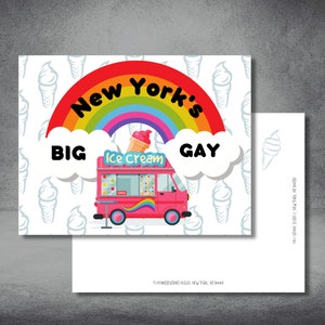 Carte postale emblématique du magasin de crème glacée de New York - Big Gay Ice Cream