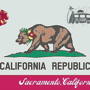 Carte postale de Californie de Sacramento, Souvenir de Californie, Salutations de Californie, Carte postale de la capitale de l’État à collectionner