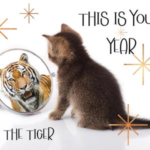 Carte postale Soyez le tigre