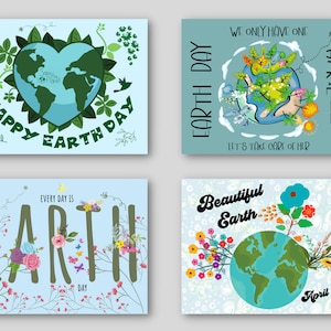 Earth Day Postcard Bundle - Set of Four
