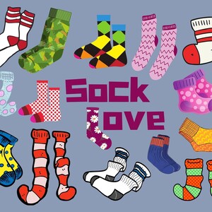 Pour l’amour des chaussettes Carte postale fantaisiste