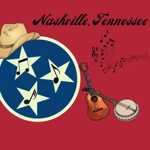 Cartolina del Tennessee di Nashville, souvenir di Nashville, saluti da Nashville, cartolina capitale dello stato da collezione