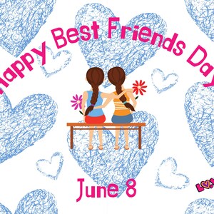 Carte postale happy best friends day, cartes postales actes de bonté, cartes de célébration de vacances aléatoires, carte pour mari, cartes pour sœurs