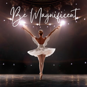 Carte postale à message inspirant Soyez un danseur de ballet magnifique