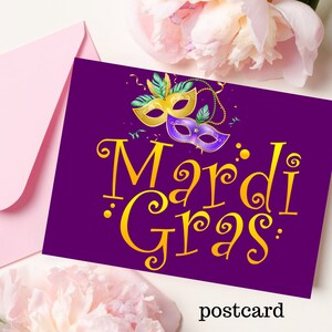 Fröhliche Mardi Gras Postkarte