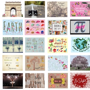 20 Postkarten des Monats Box, Mystery Bundle, Postcrossing Karten, Postkartentausch